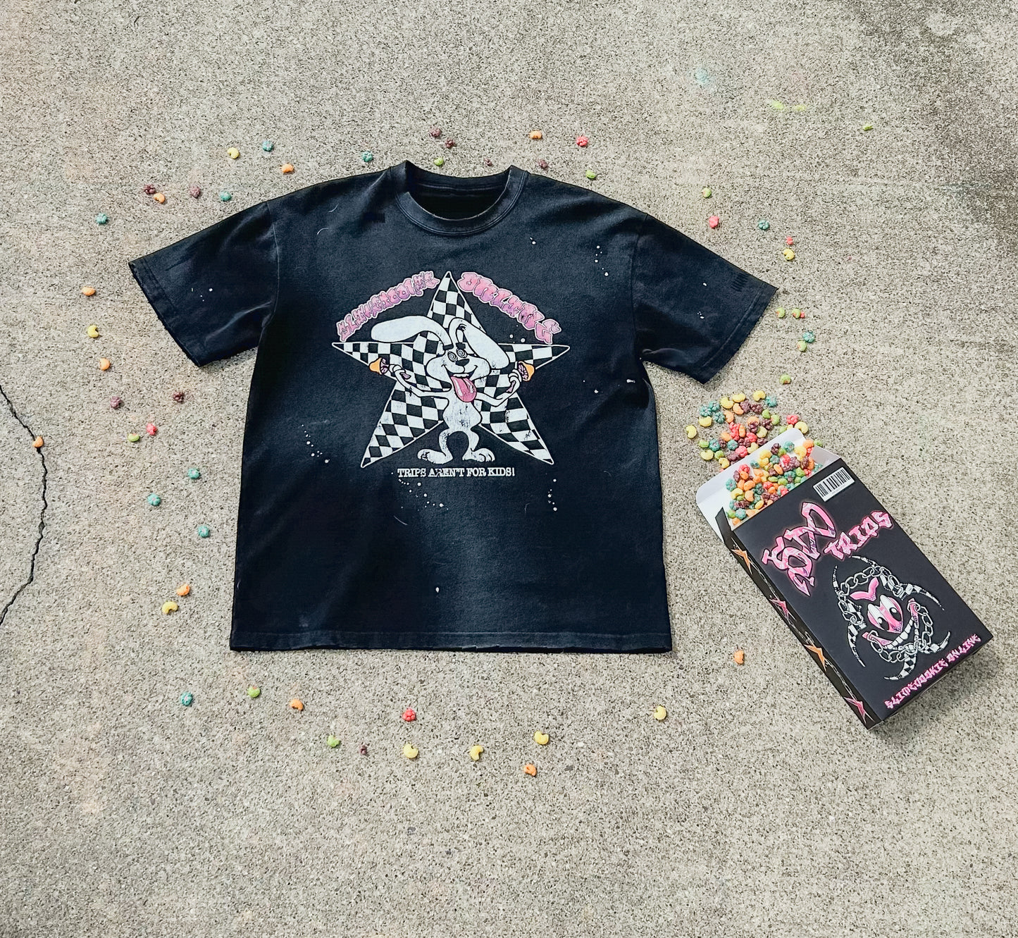 "Tripp'd Out" Hand Distressed Paint Splatter Tee